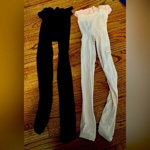 Theatricals footless dance tights size medium. Black and pink. GUC!